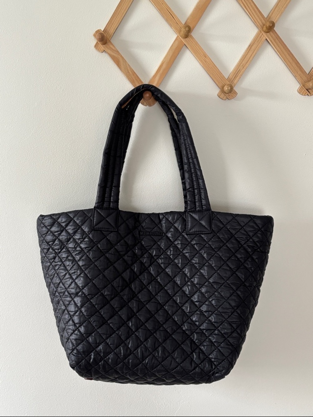 MZ Wallace Medium Black Quilted Metro Tote Bag